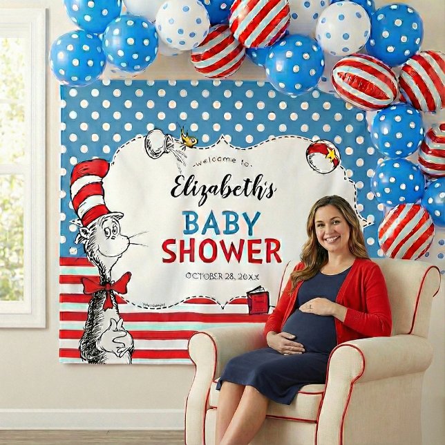 Dr. Seuss | Baby Shower mit dem Kater im Hut Wandteppich (Von Creator hochgeladen)