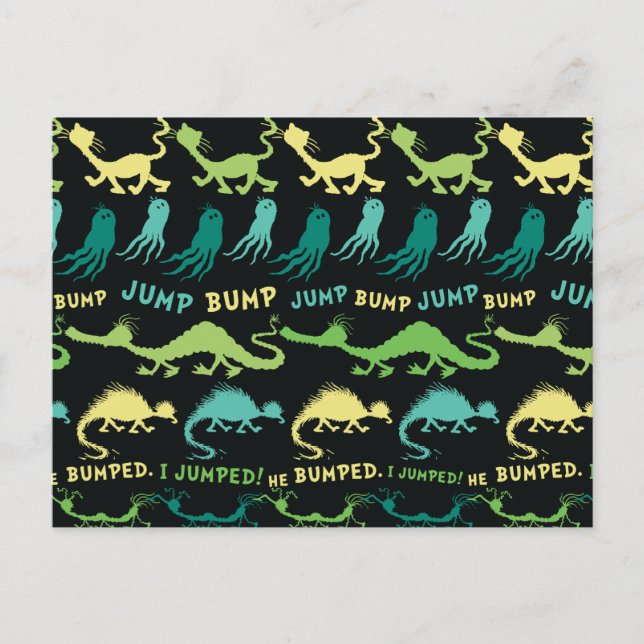 Dr. Seuss | "Bump Jump" Hallowen Pattern Postkarte (Vorderseite)