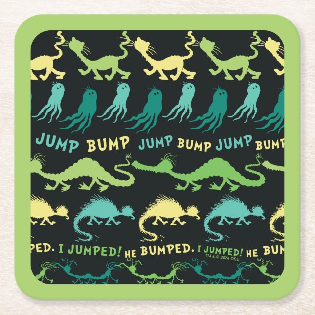 Dr. Seuss | "Bump Jump" Hallowen Pattern Rechteckiger Pappuntersetzer (Vorderseite)