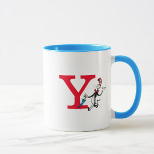 Dr. Seuss Cat im Hat Umbrella Walk Monogram Y Tasse