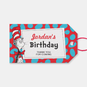 Dr. Seuss Cat im Hut Geburtstagsgeschenk Geschenkanhänger