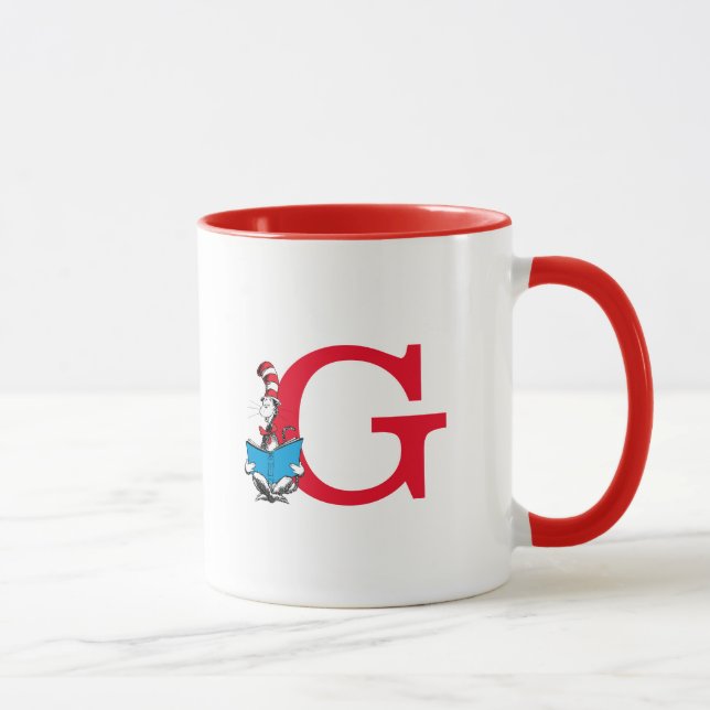 Dr. Seuss Cat in the Hat - Reading Monogram G Tasse (Rechts)
