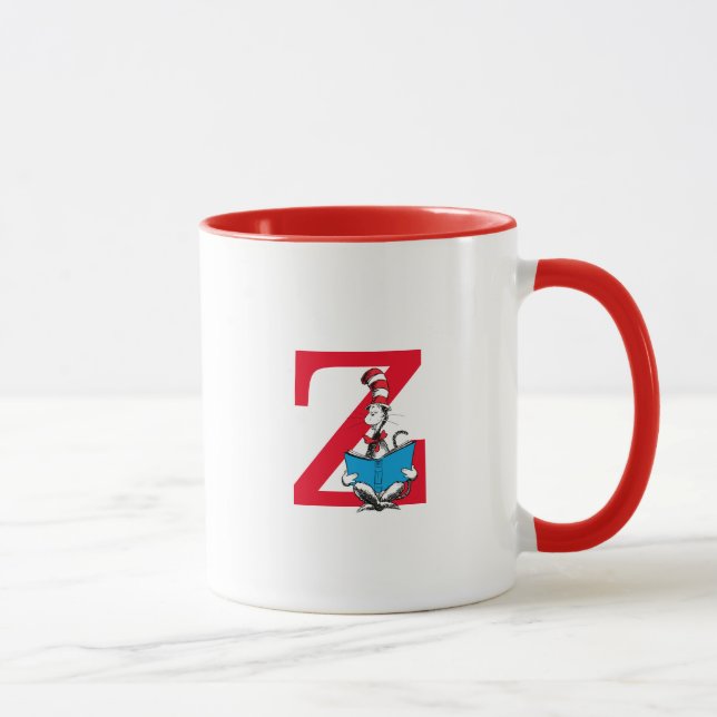 Dr. Seuss Cat in the Hat - Reading Monogram Z Tasse (Rechts)