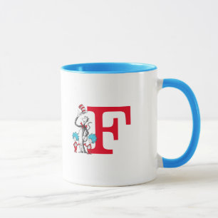Dr. Seuss Cat in the Hat, Thing One Monogram F Tasse