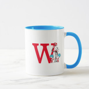 Dr. Seuss Cat in the Hat, Thing One Monogram W Tasse
