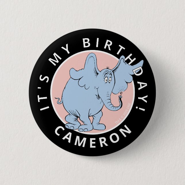 Dr. Seuss Character Confetti | KINDERGEBURTSTAG Button (Vorderseite)