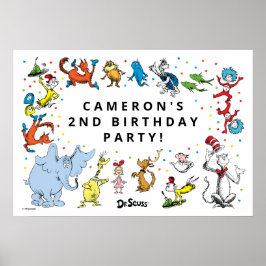 Dr. Seuss Character Confetti | KINDERGEBURTSTAG Poster