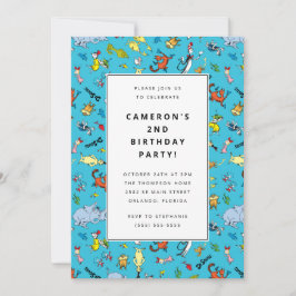 Dr. Seuss Character Muster | KINDERGEBURTSTAG Einladung