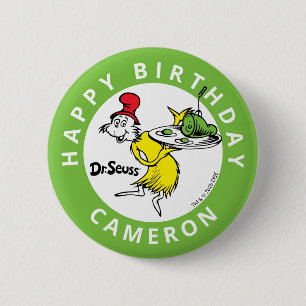 Dr. Seuss Charakter Konfetti Kindergeburtstag Button
