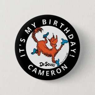 Dr. Seuss Charakter Konfetti Kindergeburtstag Button