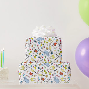 Dr. Seuss Charakter Konfetti Kindergeburtstag Geschenkpapier