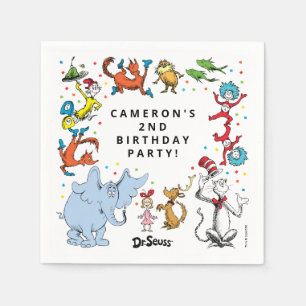 Dr. Seuss Charakter Konfetti   Kindergeburtstag Serviette