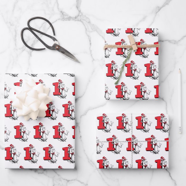 Dr. Seuss - Charaktere | KINDERGEBURTSTAG Geschenkpapier Set (Vorderseite)