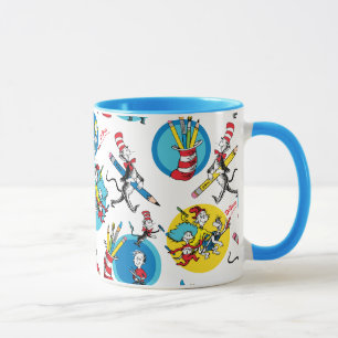 Dr. Seuss Charaktere mit Bleistiften Muster Tasse