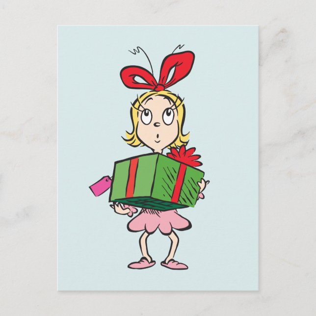 Dr. Seuss | Cindy-Lou Who - Holding Present Postkarte (Vorderseite)