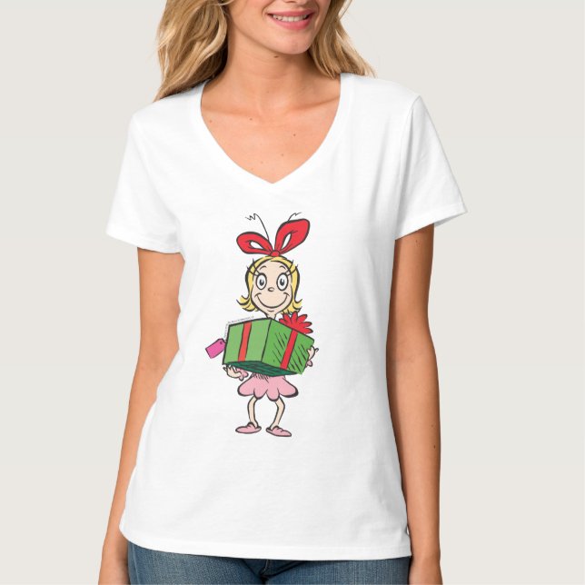 Dr. Seuss | Cindy-Lou Who - Holding Present T-Shirt (Vorderseite)