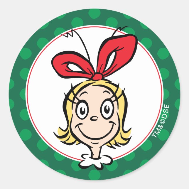 Dr. Seuss | Cindy-Lou Who is Nice Runder Aufkleber (Vorderseite)
