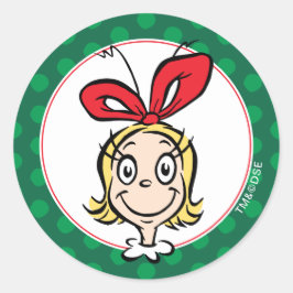 Dr. Seuss | Cindy-Lou Who is Nice Runder Aufkleber