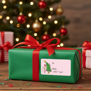 Dr. Seuss Cindy-Lou Who Weihnachtsgeschenkanhänger Adressaufkleber