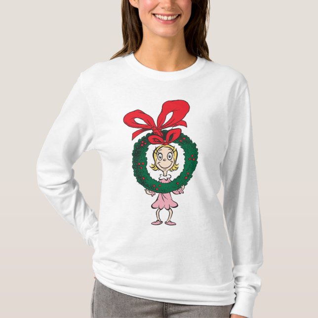 Dr. Seuss | Cindy-Lou Who - Wreath T-Shirt (Vorderseite)