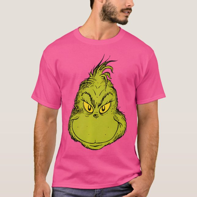 Dr. Seuss Classic Grinch Face T-Shirt (Vorderseite)
