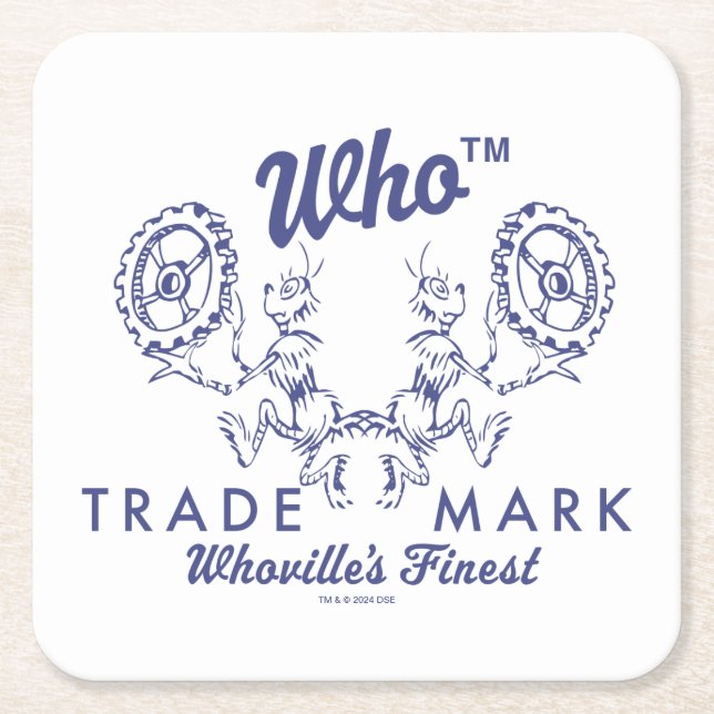 Dr. Seuss | Das schönste Logo von Who-ville Rechteckiger Pappuntersetzer (Vorderseite)