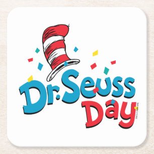 Dr. Seuss Day Confetti Rechteckiger Pappuntersetzer
