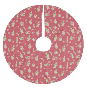Dr. Seuss   Der Grinch   Rotes Weihnachtsmuster Polyester Weihnachtsbaumdecke