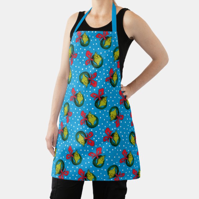 Dr. Seuss | Der Grinch | Weihnachtskranzmuster Schürze (InSitu)
