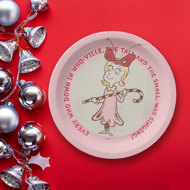 Dr. Seuss | Der Knackpunkt | Cindy-Lou Who - Niedl Pappteller (Plate on table)