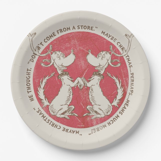 Dr. Seuss | Der Knackpunkt | Max. Weihnachtsangebo Pappteller (Vorderseite)