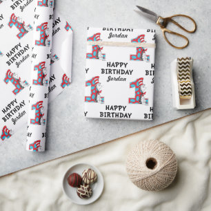 Dr. Seuss Die Katze im Hut 1. Geburtstag Geschenkpapier