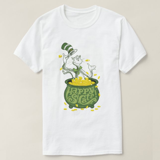 Dr. Seuss | Die Katze im Hut - Happy St. Cat's! T-Shirt (Design vorne)