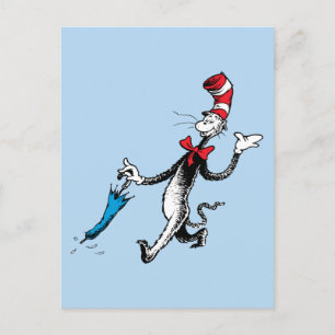 Dr. Seuss Die Katze im Hut Regenschirm Spazierga Postkarte