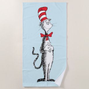 Dr. Seuss Die Katze im Hut Steht stolz und groß Strandtuch
