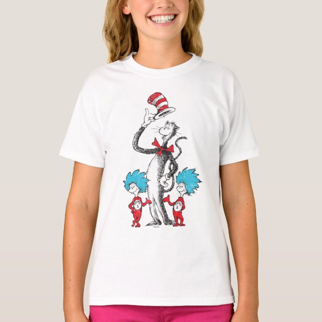 Dr. Seuss| Die Katze im Hut, Thing 1 & Thing 2 T-Shirt (Vorderseite)