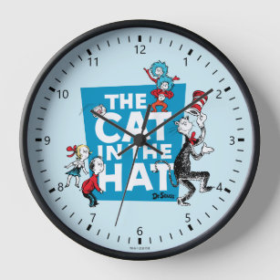 Dr. Seuss   Die Katze im Hutlogo - Zeichen Uhr