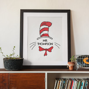 Dr. Seuss Die Katze mit dem Hut Benutzerdefinier Poster