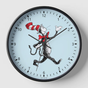 Dr. Seuss Die Katze mit Hut auf dem Katzenweg Uhr