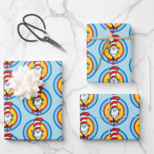 Dr. Seuss Die Katze mit Hut Kopf Grafik Geschenkpapier Set