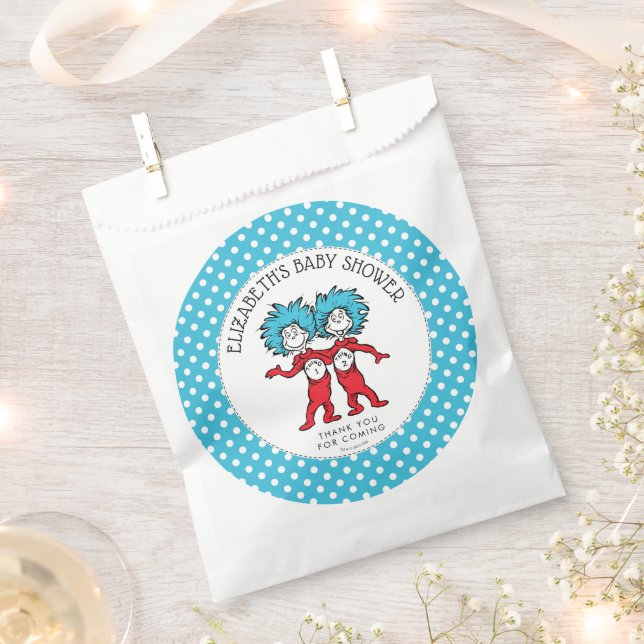 Dr. Seuss, die zwei Dinge | Twins Baby Dusche Geschenktütchen (Ausgeschnitten)