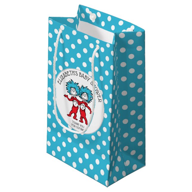 Dr. Seuss, die zwei Dinge | Twins Baby Dusche Kleine Geschenktüte (Vorderseite Schrägansicht)