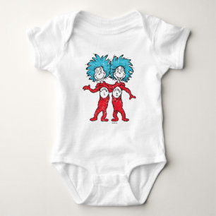 Dr. Seuss Ding 1, Ding 2 Sitzen Baby Strampler