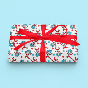 Dr. Seuss Ding 1 Ding 2   Zwillings-Baby-Party Geschenkpapier