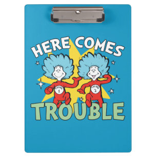 Dr. Seuss Ding Eins Ding Zwei Ärger Kommt Klemmbrett