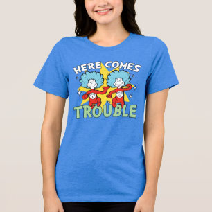 Dr. Seuss   Ding Eins Ding Zwei Ärger kommt Tri-Blend Shirt