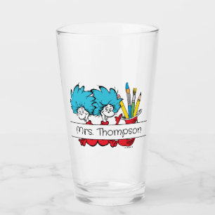 Dr. Seuss Ding Eins Ding Zwei Lehrer Name Glas