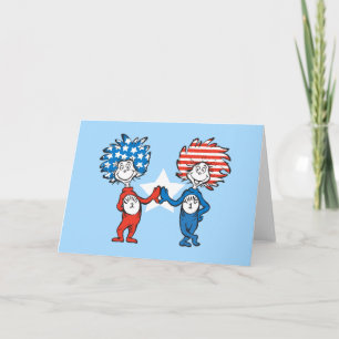 Dr. Seuss Ding Eins Ding Zwei Patriotische Grafi Karte