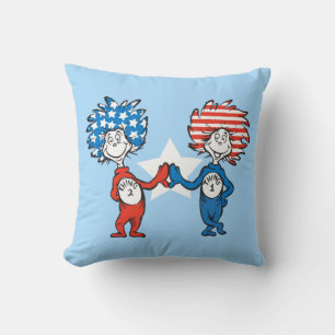 Dr. Seuss Ding Eins Ding Zwei Patriotische Grafi Kissen