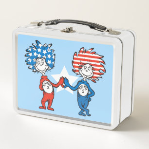 Dr. Seuss   Ding Eins Ding Zwei Patriotische Grafi Metall Brotdose